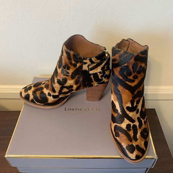 Louise et cie thisbee genuine calf hair upper leather lining bootie size 7 - Picture 1 of 16
